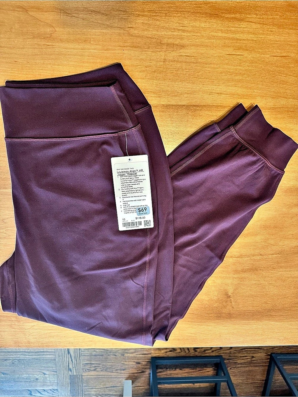 lululemon Align High-Rise Jogger *Regular Purple Size 10 NWT